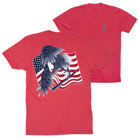 Baseball Short Sleeve T-Shirt - Baseball Eagle (Back Design)