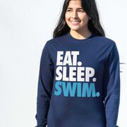 Swimming Tshirt Long Sleeve - Eat. Sleep. Swim