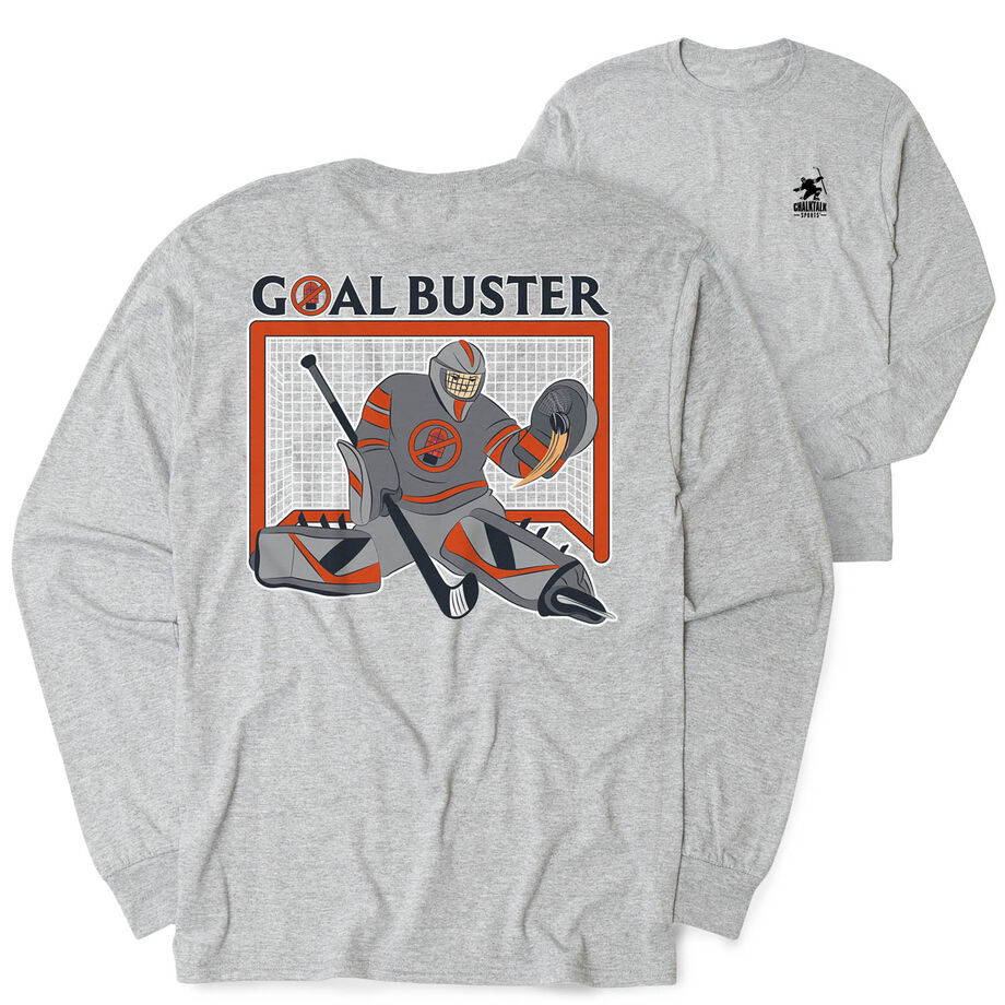 Hockey Tshirt Long Sleeve - Goal Buster (Back Design)