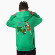 Guys Lacrosse Hooded Sweatshirt - Checking It Twice Lacrosse (Back Design)