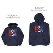 Soccer Hooded Sweatshirt - USA Patriotic