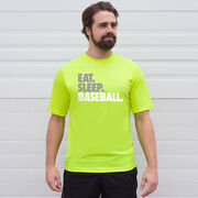 Baseball Short Sleeve Performance Tee - Eat Sleep Baseball Bold Text