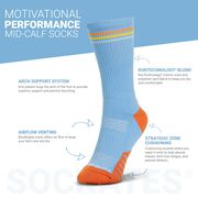 Socrates® Mid-Calf Performance Socks - You're Awesome