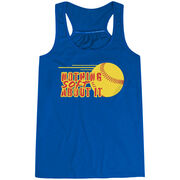 Softball Flowy Racerback Tank Top - Nothing Soft About It