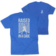 Lacrosse Short Sleeve T-Shirt - Raised In a Cage (Back Design)