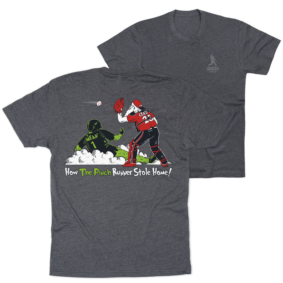 Baseball Short Sleeve T-Shirt - How The Pinch Stole Home (Back Design)