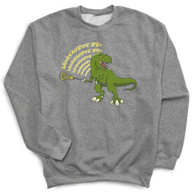 Guys Lacrosse Crewneck Sweatshirt - Laxasaurus Rex