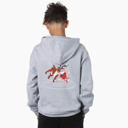 Wrestling Hooded Sweatshirt - Wrestling Reindeer (Back Design)