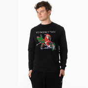 Hockey Tshirt Long Sleeve - He's Checking It Twice