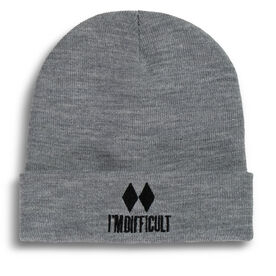 Skiing & Snowboarding Embroidered Beanie - I'm Difficult