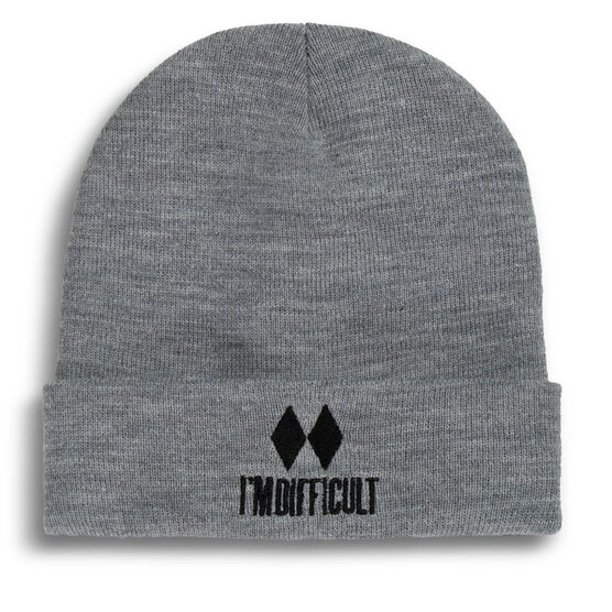 Skiing & Snowboarding Embroidered Beanie - I'm Difficult