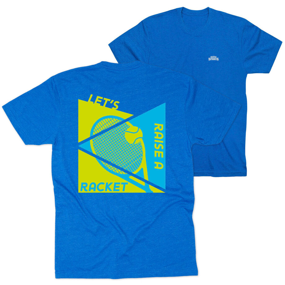 Tennis Short Sleeve T-Shirt - Let's Raise A Racket (Back Design)