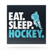 Hockey Canvas Wall Art - Eat Sleep Hockey