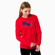 Hockey Long Sleeve Performance Tee - Hockey Land That We Love