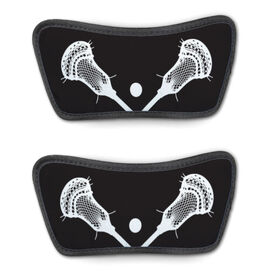 Guys Lacrosse Repwell&reg; Sandal Straps - Crossed Sticks with Ball Close Up