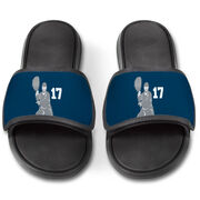 Guys Lacrosse Repwell&reg; Slide Sandals - Goalie With Number