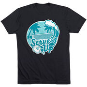 Pickleball Short Sleeve T-Shirt - Serve's Up [Adult Large/Black] - SS