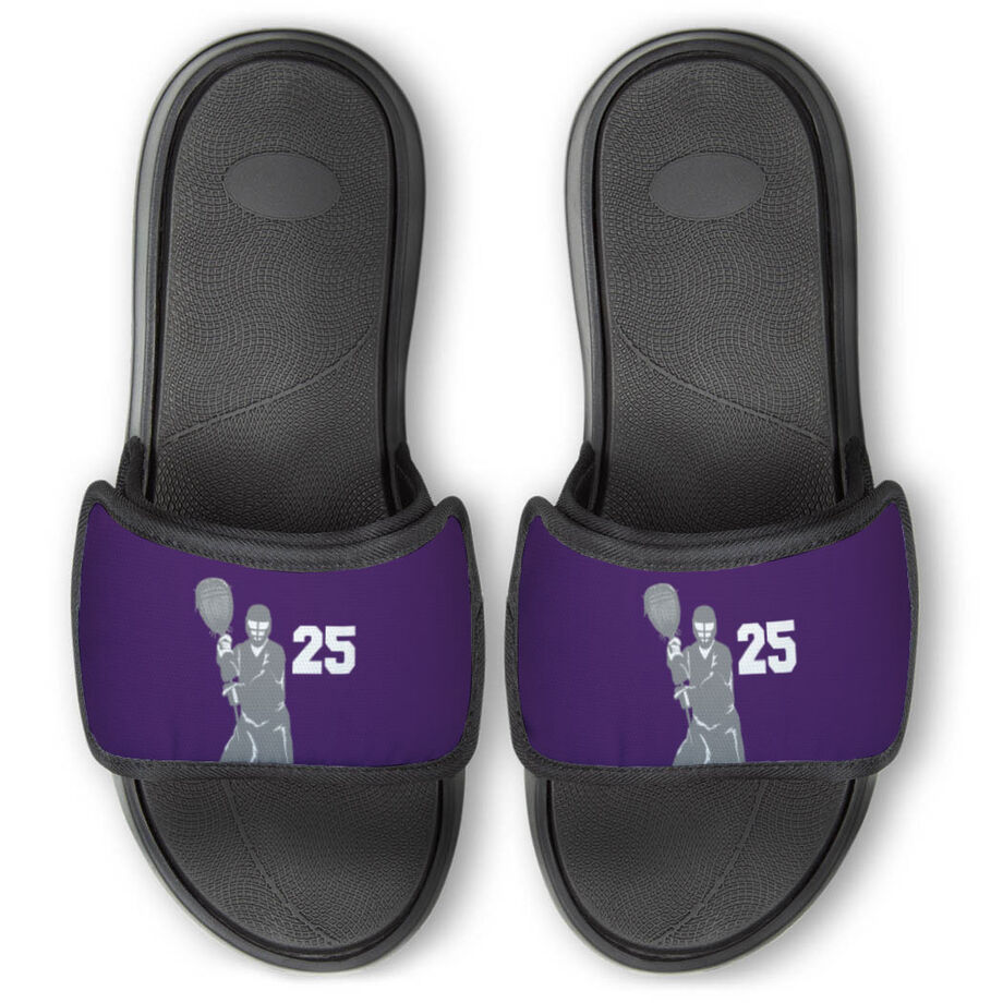 Guys Lacrosse Repwell&reg; Slide Sandals - Goalie With Number