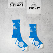 Lacrosse Woven Mid-Calf Socks - I'd Rather Be Playing Lacrosse