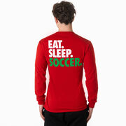 Soccer Tshirt Long Sleeve - Eat. Sleep. Soccer (Back Design)