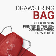 Basketball Drawstring Backpack - Basketball Player Sketch