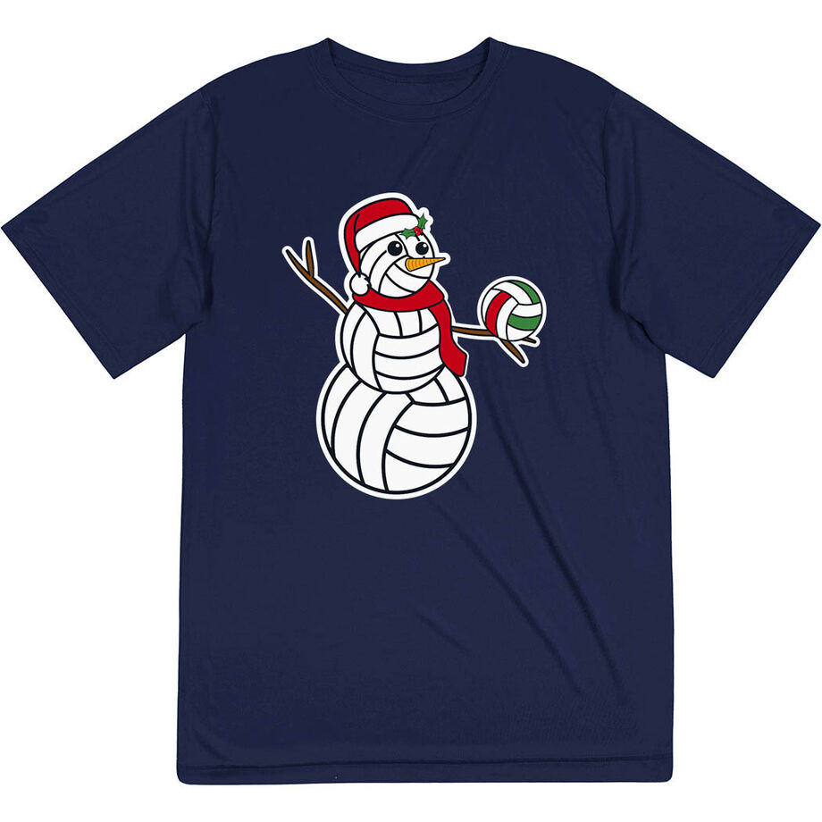 Volleyball Short Sleeve Performance Tee - Serving Holiday Cheer