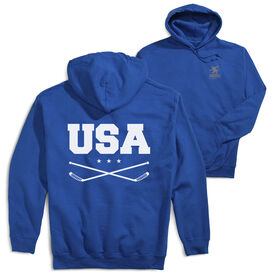 Hockey Hooded Sweatshirt - USA(Back Design)