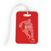 Hockey Bag/Luggage Tag - Personalized Hockey Words Male Player