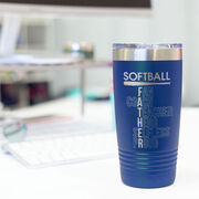 Softball 20 oz. Double Insulated Tumbler - Softball Father Words