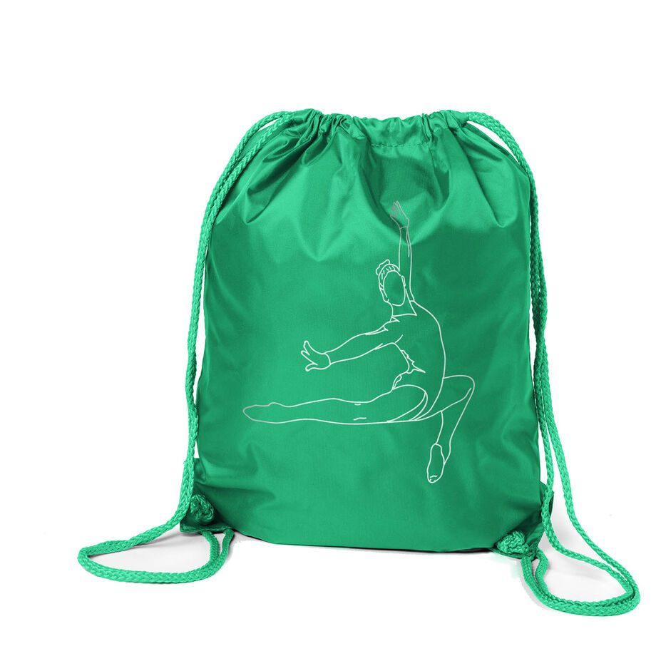 Gymnastics Drawstring Backpack - Gymnast Sketch