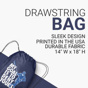 Guys Lacrosse Drawstring Backpack - My Goal Is To Deny Yours Defenseman