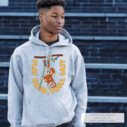 Guys Lacrosse Hooded Sweatshirt - Play Hard, Chill Easy