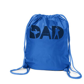 Baseball Drawstring Backpack - Baseball Dad Silhouette