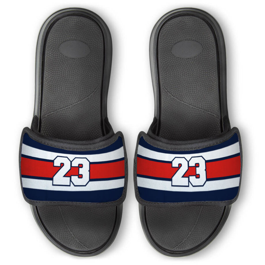 Hockey Repwell&reg; Slide Sandals - Number Stripes