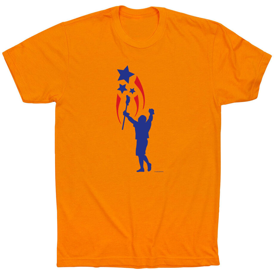 Guys Lacrosse Short Sleeve T-Shirt - USA Spirit