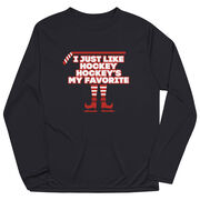 Hockey Long Sleeve Performance Tee - Hockey's My Favorite