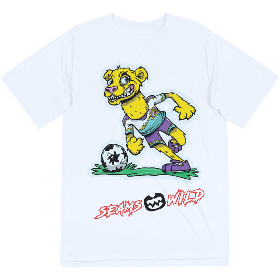 Seams Wild Soccer Short Sleeve Tech Tee - Lionardo - Personalization Image