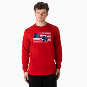 Hockey Tshirt Long Sleeve - Patriotic Hockey