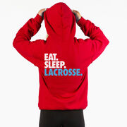 Girls Lacrosse Hooded Sweatshirt - Eat. Sleep. Lacrosse. (Back Design) 