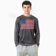 Baseball Long Sleeve Performance Tee - Patriotic Baseball