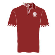 Custom Team Short Sleeve Polo Shirt - Wrestling Checkerboard