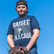 Baseball Tshirt Short Sleeve Raised in a Cage Baseball