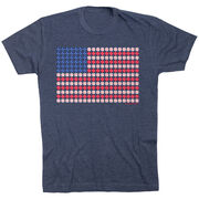 Softball/Baseball T-shirt Short Sleeve Patriotic Baseball