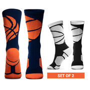 Basketball Woven Mid-Calf Sock Set - Jump Shot