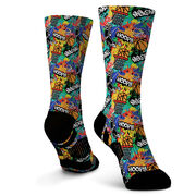 Basketball Graphic Flex Mid-Calf Socks - Graffiti Wall