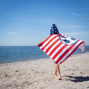 Soccer Hooded Towel - American Flag