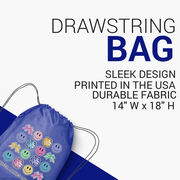 Cheerleading Drawstring Backpack - Cheer Makes Me Happy