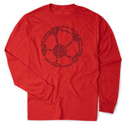 Soccer Tshirt Long Sleeve - Soccer Words