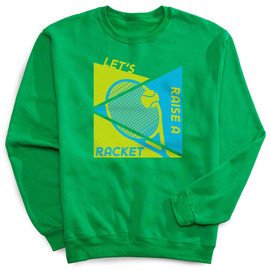 Tennis Crewneck Sweatshirt - Let's Raise A Racket