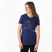 Soccer Women's Everyday Tee - Soccer Girl Player Sketch